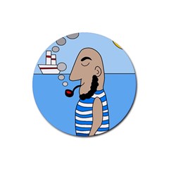 Sailor Rubber Coaster (round)  by Valentinaart