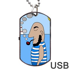 Sailor Dog Tag Usb Flash (one Side)