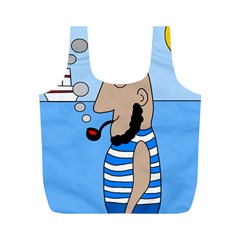 Sailor Full Print Recycle Bags (m)  by Valentinaart