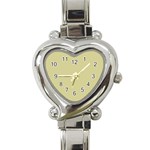 Brown Sand color design Heart Italian Charm Watch Front