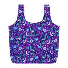 Peacock Full Print Recycle Bag (l) by michellelobelia