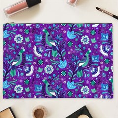 Peacock Cosmetic Bag (xxl) by michellelobelia