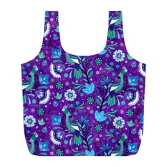 Peacock Full Print Recycle Bag (l) by michellelobelia