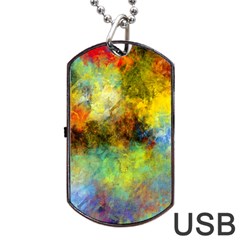 Lagoon Dog Tag Usb Flash (two Sides)  by digitaldivadesigns