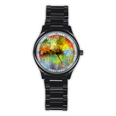 Lagoon Stainless Steel Round Watch by digitaldivadesigns