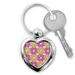 Symbol Peace Drawing Pattern Key Chains (heart)  by dflcprints