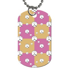 Symbol Peace Drawing Pattern Dog Tag (one Side) by dflcprints