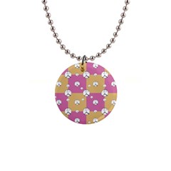 Symbol Peace Drawing Pattern Button Necklaces by dflcprints