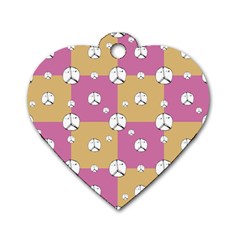 Symbol Peace Drawing Pattern Dog Tag Heart (one Side) by dflcprints