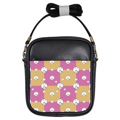 Symbol Peace Drawing Pattern Girls Sling Bags by dflcprints