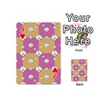 Symbol Peace Drawing Pattern Playing Cards 54 (Mini)  Front - Heart9