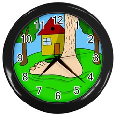 Giant Foot Wall Clocks (black) by Valentinaart