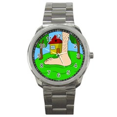 Giant Foot Sport Metal Watch by Valentinaart