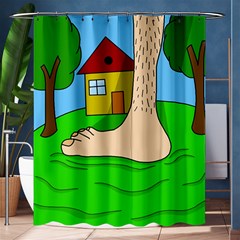 Giant Foot Shower Curtain 60  X 72  (medium)  by Valentinaart