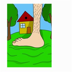 Giant Foot Large Garden Flag (two Sides) by Valentinaart