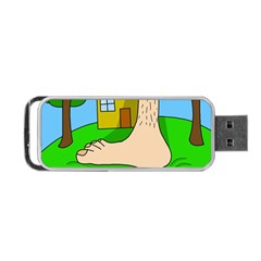 Giant Foot Portable Usb Flash (two Sides)