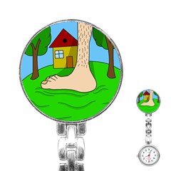 Giant Foot Stainless Steel Nurses Watch by Valentinaart