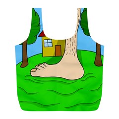 Giant Foot Full Print Recycle Bags (l)  by Valentinaart