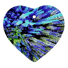 Colorful Floral Art Ornament (heart)  by yoursparklingshop