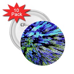 Colorful Floral Art 2.25  Buttons (10 pack) 