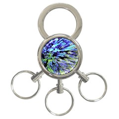 Colorful Floral Art 3-ring Key Chains by yoursparklingshop