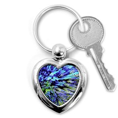 Colorful Floral Art Key Chains (Heart) 