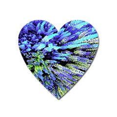 Colorful Floral Art Heart Magnet