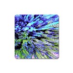 Colorful Floral Art Square Magnet Front