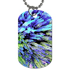 Colorful Floral Art Dog Tag (Two Sides)