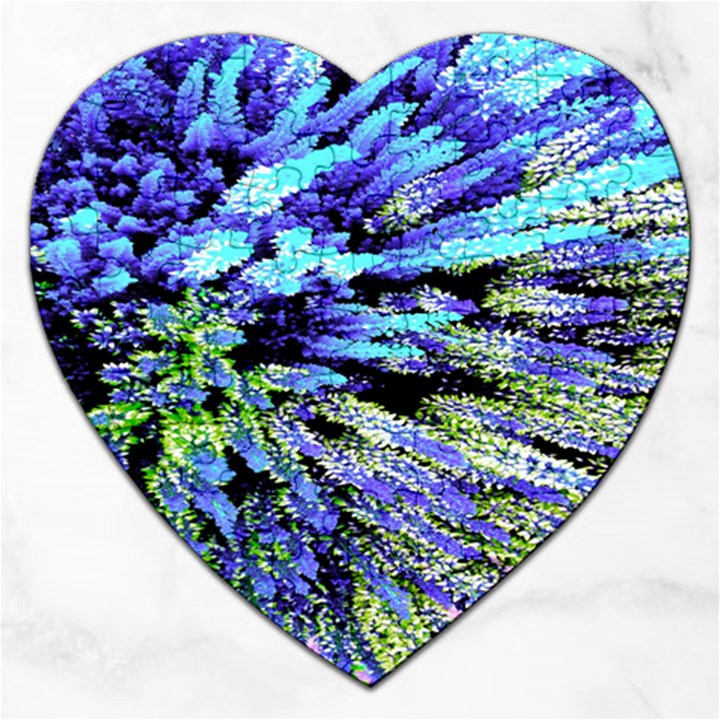 Colorful Floral Art Jigsaw Puzzle (Heart)