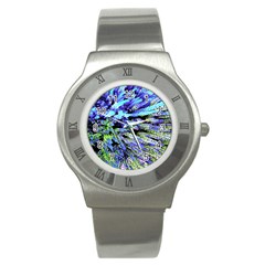 Colorful Floral Art Stainless Steel Watch