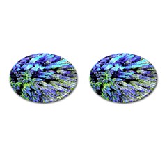 Colorful Floral Art Cufflinks (oval) by yoursparklingshop