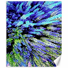 Colorful Floral Art Canvas 8  x 10 