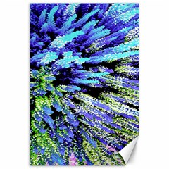 Colorful Floral Art Canvas 24  x 36 