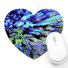 Colorful Floral Art Heart Mousepads