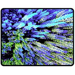 Colorful Floral Art Fleece Blanket (Medium) 