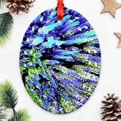 Colorful Floral Art Ornament (Oval Filigree) 