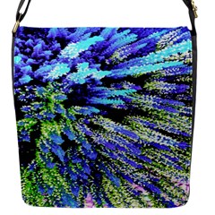 Colorful Floral Art Flap Messenger Bag (S)