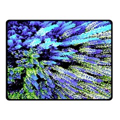 Colorful Floral Art Double Sided Fleece Blanket (small)  by yoursparklingshop