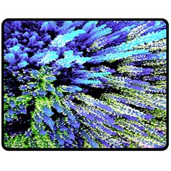 Colorful Floral Art Double Sided Fleece Blanket (Medium) 