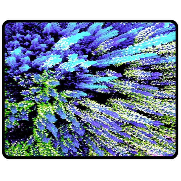 Colorful Floral Art Double Sided Fleece Blanket (Medium) 