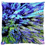 Colorful Floral Art Large Flano Cushion Case (One Side) Front