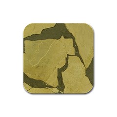 Stylish Gold Stone Rubber Square Coaster (4 Pack)  by yoursparklingshop