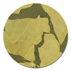 Stylish Gold Stone Magnet 5  (round) by yoursparklingshop