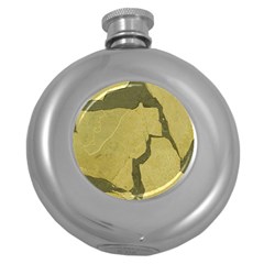 Stylish Gold Stone Round Hip Flask (5 Oz) by yoursparklingshop