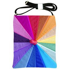 Rainbow Umbrella Shoulder Sling Bag by PhotoThisxyz