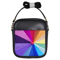 Rainbow Umbrella Girl s Sling Bag by PhotoThisxyz