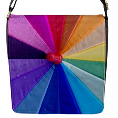 Rainbow Umbrella Flap Closure Messenger Bag (small) by PhotoThisxyz