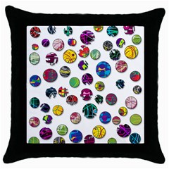 Play With Me Throw Pillow Case (black) by Valentinaart