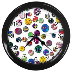 Play With Me Wall Clocks (black) by Valentinaart